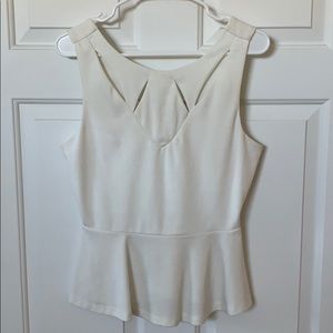 Women’s white/ivory Peplum Top